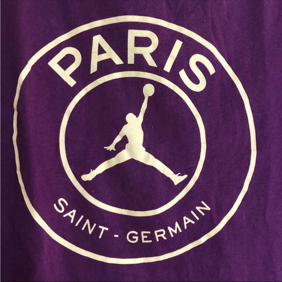 ❌sold❌Nike Air Jordan Bordeaux Paris Saint-Germain Short Sleeve Crop 2XL XXL - Picture 6 of 13